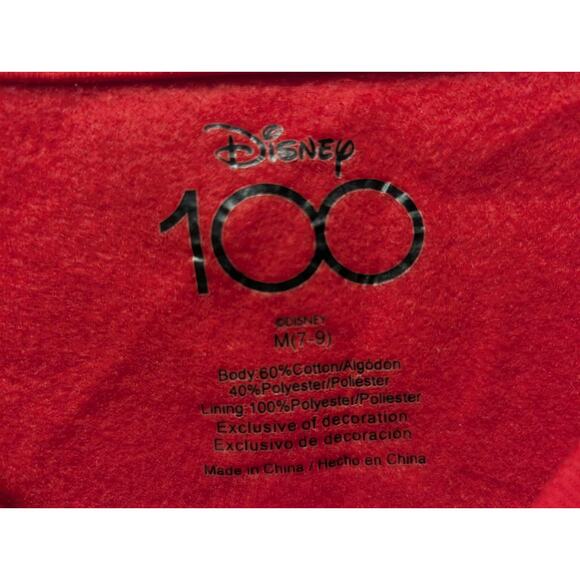 Disney 100 Mickey Holiday LIGHT UP Red Christmas Sweatshirt Holiday Size M - Picture 4 of 9